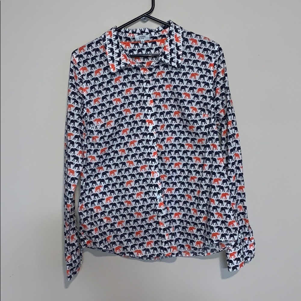 Crown & Ivy Elephant Print Top
